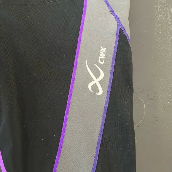 CW-X Black and Purple Compression tights - Picture 4 of 4